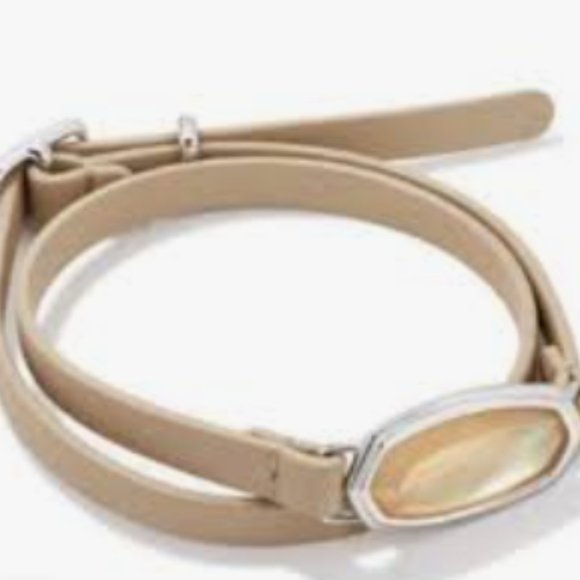NWOT KENDRA SCOTT Dani Wrap Bracelet in Silver Golden/Abalone - Picture 1 of 5